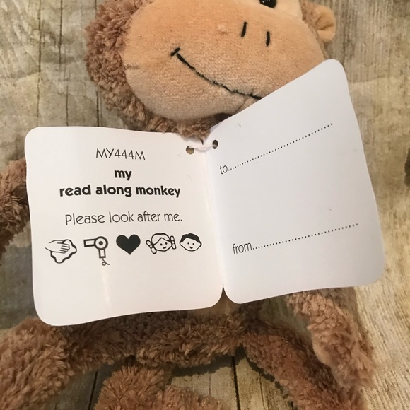 🎉LAST ONE🎉 Jellycat 10 in My read along monkey rattle - NWT - Picture 6 of 8